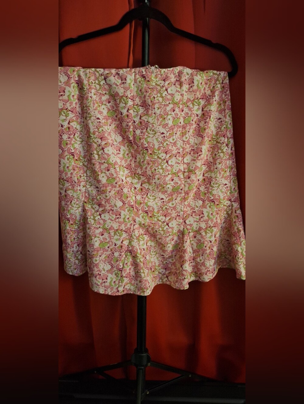 Vintagw Women’s Pink Floral A-Line Skirt